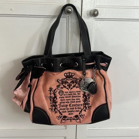 Juicy Couture Pink Brown Daydreamer Fairytale Bag Handbag Purse